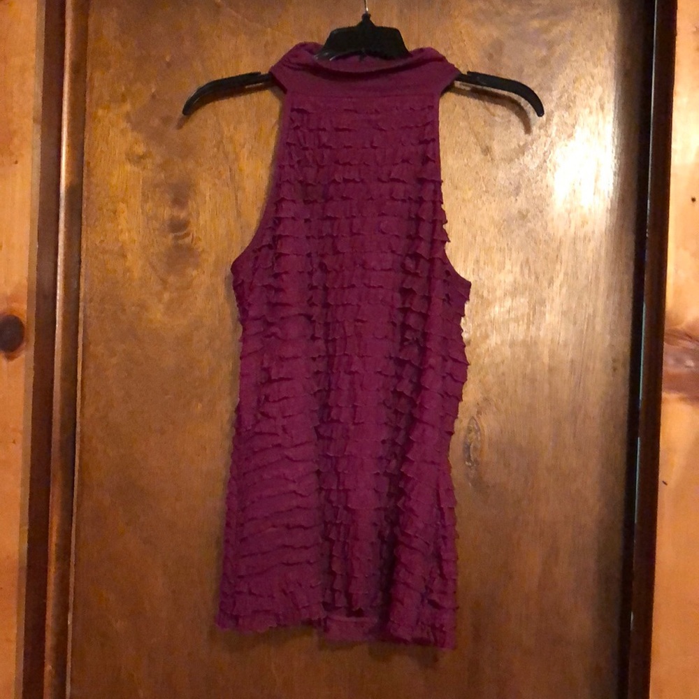 Cato medium burgundy/purple ruffle blouse